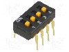 Intrerupator Dip, 2 Pozitii, Montare Tht, 4 Sectiuni, Omron Ocb - A6d-4103