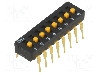 Intrerupator Dip, 2 Pozitii, Montare Tht, 8 Sectiuni, Omron Ocb - A6d-8103