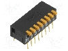 Intrerupator Dip, 2 Pozitii, Montare Tht, 8 Sectiuni, Omron Ocb - A6dr-8100