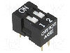 Intrerupator Dip, 2 Pozitii, Montare Tht, 2 Sectiuni, Omron Ocb - A6e-2101-n