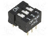 Intrerupator Dip, 2 Pozitii, Montare Tht, 3 Sectiuni, Omron Ocb - A6e-3101-n