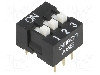 Intrerupator Dip, 2 Pozitii, Montare Tht, 3 Sectiuni, Omron Ocb - A6e-3104-n