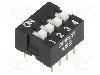 Intrerupator Dip, 2 Pozitii, Montare Tht, 4 Sectiuni, Omron Ocb - A6e-4104-n