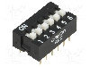 Intrerupator Dip, 2 Pozitii, Montare Tht, 6 Sectiuni, Omron Ocb - A6e-6104-n