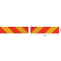 Placute reflectorizante pentru camioane 56.5x14 cm 2 buc