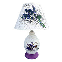 Veioza cu imprimeu buchete de lavanda, soclu E17, 40W, 569E