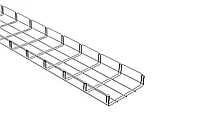 Canal cablu metalic 200x50mm din sarma mesh galvanizat lungime 2 metri jgheab pentru trasee electrice