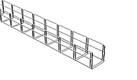 Canal cablu metalic 100x100mm din sarma mesh galvanizat lungime 2m jgheab pentru trasee electrice