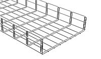 Canal cablu metalic 400x100mm din sarma mesh galvanizat lungime 2m jgheab pentru trasee electrice