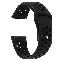 Curea silicon compatibila cu Samsung Galaxy Watch Active, Telescoape QR, 20mm, Negru