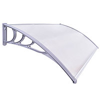 Copertina fixa, 120x80 cm, policarbonat transparent, cadru gri, accesorii montaj incluse