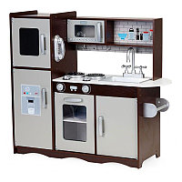 Bucatarie pentru copii, utilata cu frigider, chiuveta, aragaz, cuptor cu microunde, telefon, 83x30x95 cm, mdf