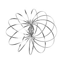 Bratara magica 3D Flow Ring, metalica, 14 cm