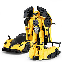 MASINUTA METALICA CONVERTIBILA PAGANI ZONDA R GALBEN CU SCARA 1 LA 32