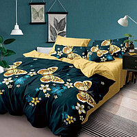 Lenjerie de pat 2 persoane, bumbac finet, 6 piese, 2 fete, SP917 Bumbac finet 100%, 200 x 230 cm, 55 x 80 cm