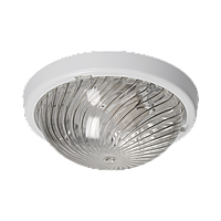 Capac corp de iluminat, Plastic/Policarbonat, 75W, E27, IP44, Transparent/Alb
