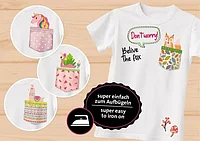 JOC SI KIT CREATIV PENTRU FETE DE DESENAT SI LIPIT STICKERE TRICOURI - LENA (LE42599)
