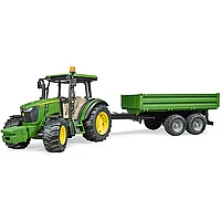 TRACTOR JOHN DEERE 5115M CU REMORCA BASCULABILA - BRUDER (02108)