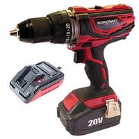 Masina de gaurit, insurubat (bormasina), 20V Li-ion, cu acumulator 2 Ah, incarcator, mandrina automata 13 mm,