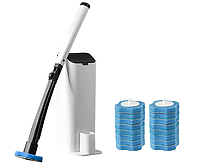 Set perii de toaleta de unica folosinta AnMelon cu suport de perete, alb