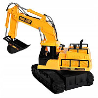 Excavator cu telecomanda 7 canale, reincarcabil usb, 18x13.5x33.5 cm, rotire 360 grade