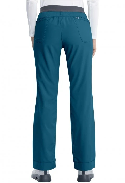 Pantaloni antimicrobieni Infinity cu talie joasa Carribean Blue - foto 4 - id-p90723691