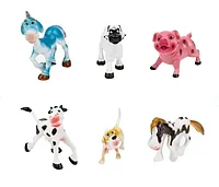 Set 6 figurine de jucarie, model animale ferma, 3 ani +