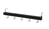 Cuier usa perete, negru, 60 cm