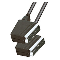 Cablu video, mufa scart 21 poli, stereo, 2 conectori, negru, home lungime 1.5 m