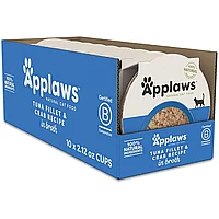 Hrana umeda pentru pisici, Applaws File Ton si Crabi, 10 x 60G 10 x 60 G