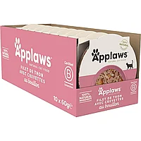 Hrana umeda pentru pisici, Applaws File Ton si Creveti, 10 x 60G 10 x 60 G