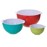 Boluri salata, plastic, set 3 buc, 1.2/2/3.4 L, MagicHome