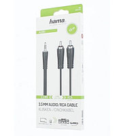 Cablu audio stereo, jack 3.5mm tata la 2 x RCA tata, 0.75m, HAMA