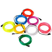 Kit 2 m fir electroluminescent cu invertor culoare verde