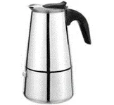 Espressor pentru aragaz din inox, 450ml, capacitate maxima: 9 cupe