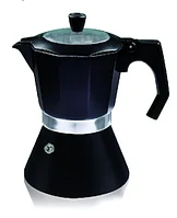 Espressor cafea din aluminiu Zephyr, 300ml, negru, capacitate maxima: 6 cupe