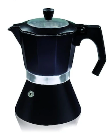 Espressor cafea din aluminiu Zephyr, 300ml, negru, capacitate maxima: 6 cupe - foto 1 - id-p90742408