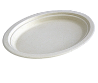 Platouri ovale unica folosinta biodegradabile cf standard EN13432, 26x20 cm, 50 buc set