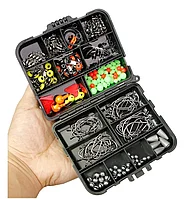 Set accesorii de pescuit la rapitor FISHINGBOX 205 piese, unelte de pescuit esentiale intr-o cutie compacta de