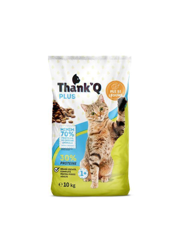 Hrana uscata pentru pisici Thank Q cu aroma de pui 10 kg - foto 1 - id-p90754866