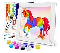 Set de pictura pe numere Aapxi , Panza cu model preimprimat , tematica de cai
