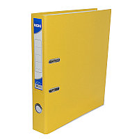 Biblioraft carton plastifiat, mecanism asamblat cu margine metalica A4 7.5cm Noki - galben