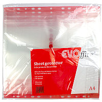 Folie protectie documente A4,cristal 150 micr cu clapeta laterala si capsa, 10 buc/set EVOffice