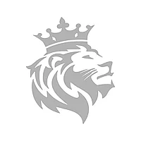 Sticker King Lion Alb, 30 Centimetri