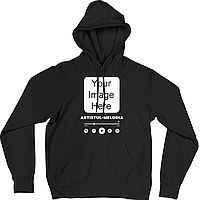 Hanorac Personalizat cu Poza si Melodia Preferata Negru, XS