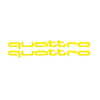 Set 2 Stickere Audi Quattro Galben, 30 Centimetri