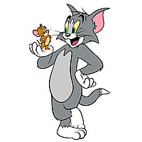 Sticker Tom and Jerry 2 , Autocolant Auto Cartoon din Folie Oracal Smart Vinyl 20 Centimetri
