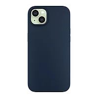 Husa de protectie pentru iPhone 15 PLUS din silicon compatibila MagSafe, Albastru inchis