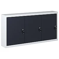 Dulap de scule de perete, gri & negru, metal, stil industrial