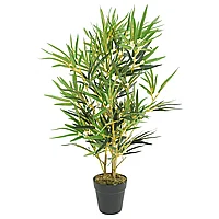 Arbore din bambus artificial 368 de frunze 80 cm verde